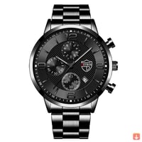 Reloj hombre الفاخرة رجال الأعمال الساعات الفولاذ...