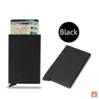 محفظة الكترونية حامل بطاقة الائتمان Rfid الرجال رق...