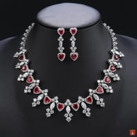 طقم زركون أنيقة متعددة الألوان