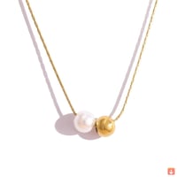 قلادةالحجر الطبيعي حبة قلادة القلائد للنساء شيك رق...