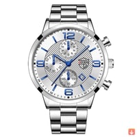 Reloj hombre الفاخرة رجال الأعمال الساعات الفولاذ...