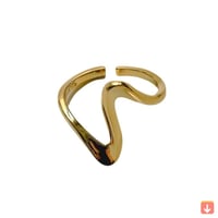 خاتم نسائيخواتم موجة هندسية عتيقة للنساء من الفولا...