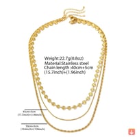 قلادة من الفولاذ المقاوم للصدأ مع ترتر للنساء ، طب...