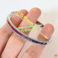 سوار بمفصلات متعدد الألوان مطلي بالبلاتين للنساء،...