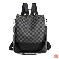 حقيبة ظهر نسائية منقوشة ذات سعة كبيرة مضادة للسرقة...