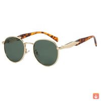 النظارات الشمسية المعدنية المستديرة النساء م