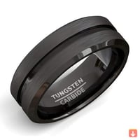 خاتم رجالي 8 مللي متر الرجال خواتم مجوهرات الأخدود...