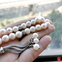 مسبحة تسبيح اللؤلؤ الطبيعي رائجة البيع نمط لؤلؤ ال...