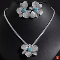 قلادة ذات جودة عالية ذات شعبية الراقية زهرة مجموعة...