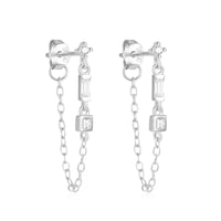 اقراط من 925 فضة طويلة و الزركون