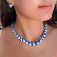 ThreeGraces فاخر فريد لامعة الاصطناعية تنزانيت وزر...