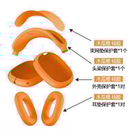 حامي سماعة 3 قطع من السليكون لي Airpods ماكس حالات...