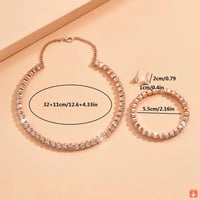 Emmaya-طقم عقد وأقراط مرصعة ، تصميم فريد