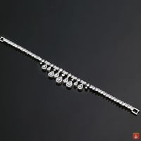 طقم أقراط وقلادة من الزركون الماسي مرصع بالألماس ل...