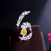 خاتم ماركة Cwwzans جديد عصري لامعة من الزركون الكب...