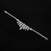 طقم من الزركون الابيض الفاخر مطلي بالذهب الابيض