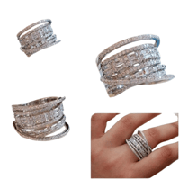 خاتم زفاف بلينغ زركونيا مكعب