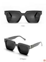 Ruiao ريترو الأسود المليونير ظلال النظارات الشمسية...