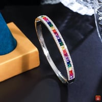 سوار بمفصلات متعدد الألوان مطلي بالبلاتين للنساء،...