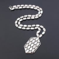 قلادة وأقراط مطلية ذهب والاحجار