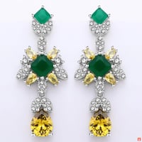 أطقم مجوهرات الزركونيا الكاملة للزفاف للنساء ، قلا...