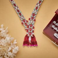 طقم من الفضة نقية 925 و الأحجار الكريمة الكبيرة أق...