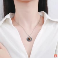 10 مللي متر حجر قلادة مستديرة قلادة S925 الفضة عال...