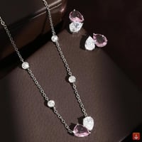 لى شكل قلب للنساء ، فضة إسترليني ، قلادات وأقراط