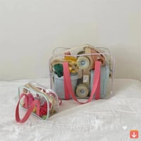 حقيبة جيلي شفافة لمنظم مستلزمات الأطفال، حقيبة حمل...