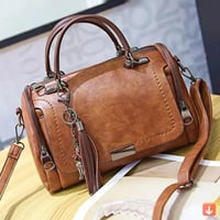 حقيبة كتف نسائية ذات سعة كبيرة من Tassel Decor،