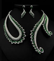 طقم زركون شبيهه موديل الماس