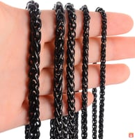 قلادة من الفولاذ المقاوم للصدأ ربط سلسلة للرجال 3...