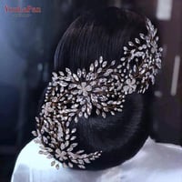 اكسسوار الشعر علي شكل عقالكرستال وزريكون تصميم زهر...