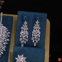 موضة الأبيض 5A تشيكوسلوفاكيا زركونيا ليف القرط قلا...