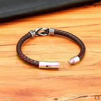 سوار من الجلد رجالي XQNI موضة الرجال الجلود سوار ا...