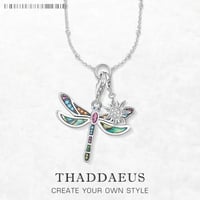 قلادة ساحرة اليعسوب والشمس من 925 فضة