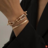 2 قطعة سوار الموضة النساء حجر الراين تصميم بسيط ال...