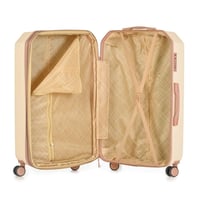 طقم حقائب سفر 7 قطع لون بيج روز