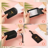 بطاقات الأمتعة المصنوعة من جلد