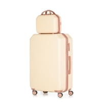 طقم حقائب سفر 7 قطع لون بيج روز