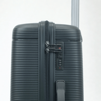 طقم حقائب سفر 3 قطع ضد الكسر رصاصي غامق