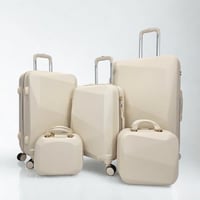 طقم حقائب سفر 5 قطع لون بيج