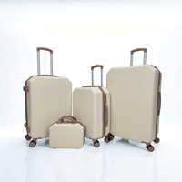 طقم حقائب سفر 5 قطع لون بيج روز