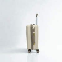 طقم حقائب سفر 5 قطع لون بيج ذهبي