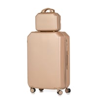 طقم حقائب سفر 7 قطع لون ذهبي