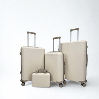 طقم حقائب سفر 5 قطع لون بيج ذهبي