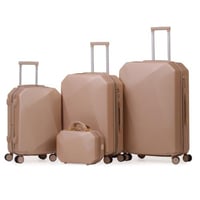 طقم حقائب سفر 4 قطع لون ذهبي