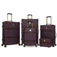 طقم حقائب سفر كلاسيك 5 قطع عنابي