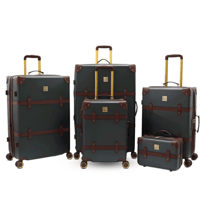 طقم حقائب سفر كلاسيك 5 قطع اخضر زيتي