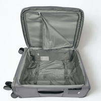 طقم حقائب سفر قماش 4 قطع فاخر رمادي